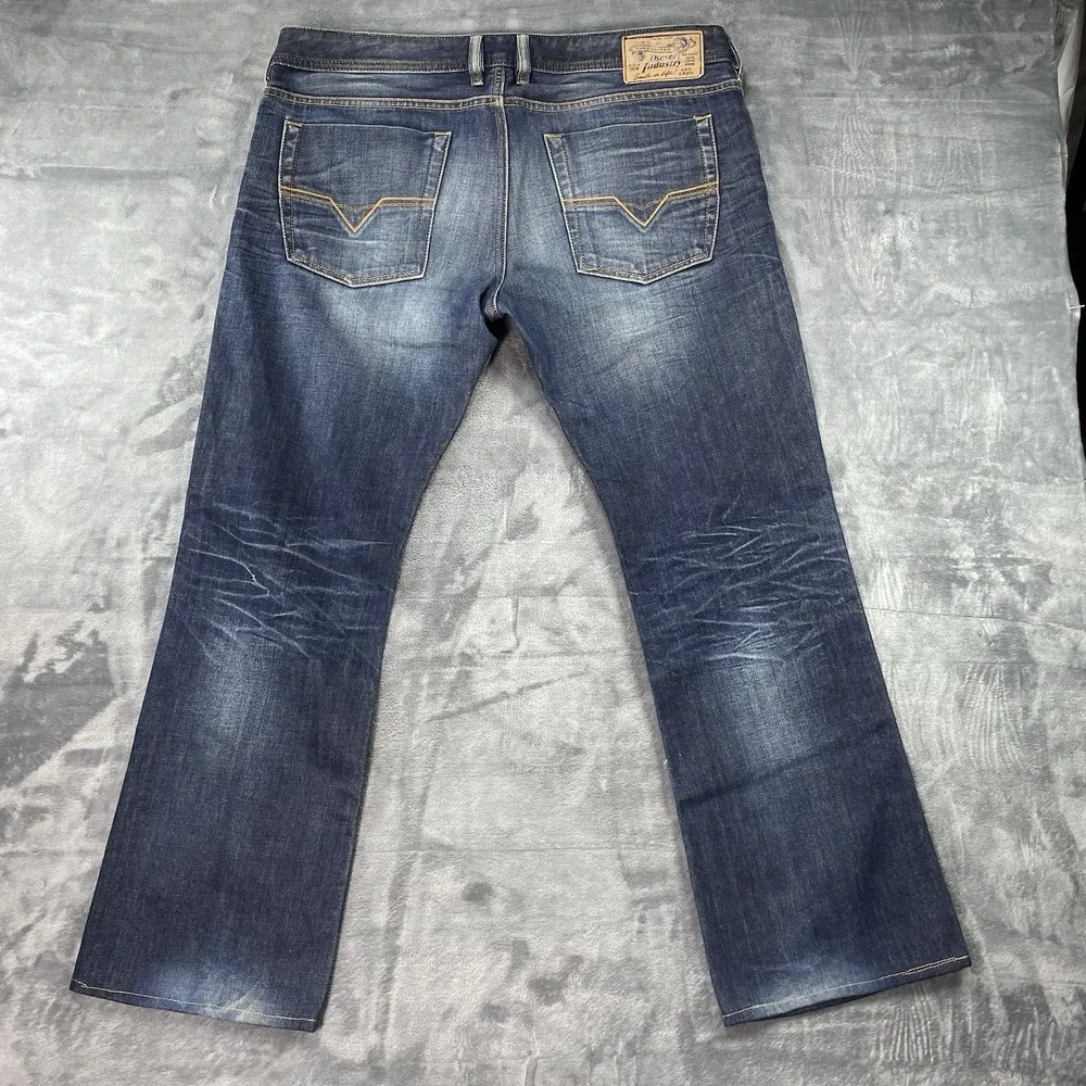 Diesel Zatiny Jeans Selvage Bootcut Mens Size 36x32 Fits 38x31 Blue Wash 0073N